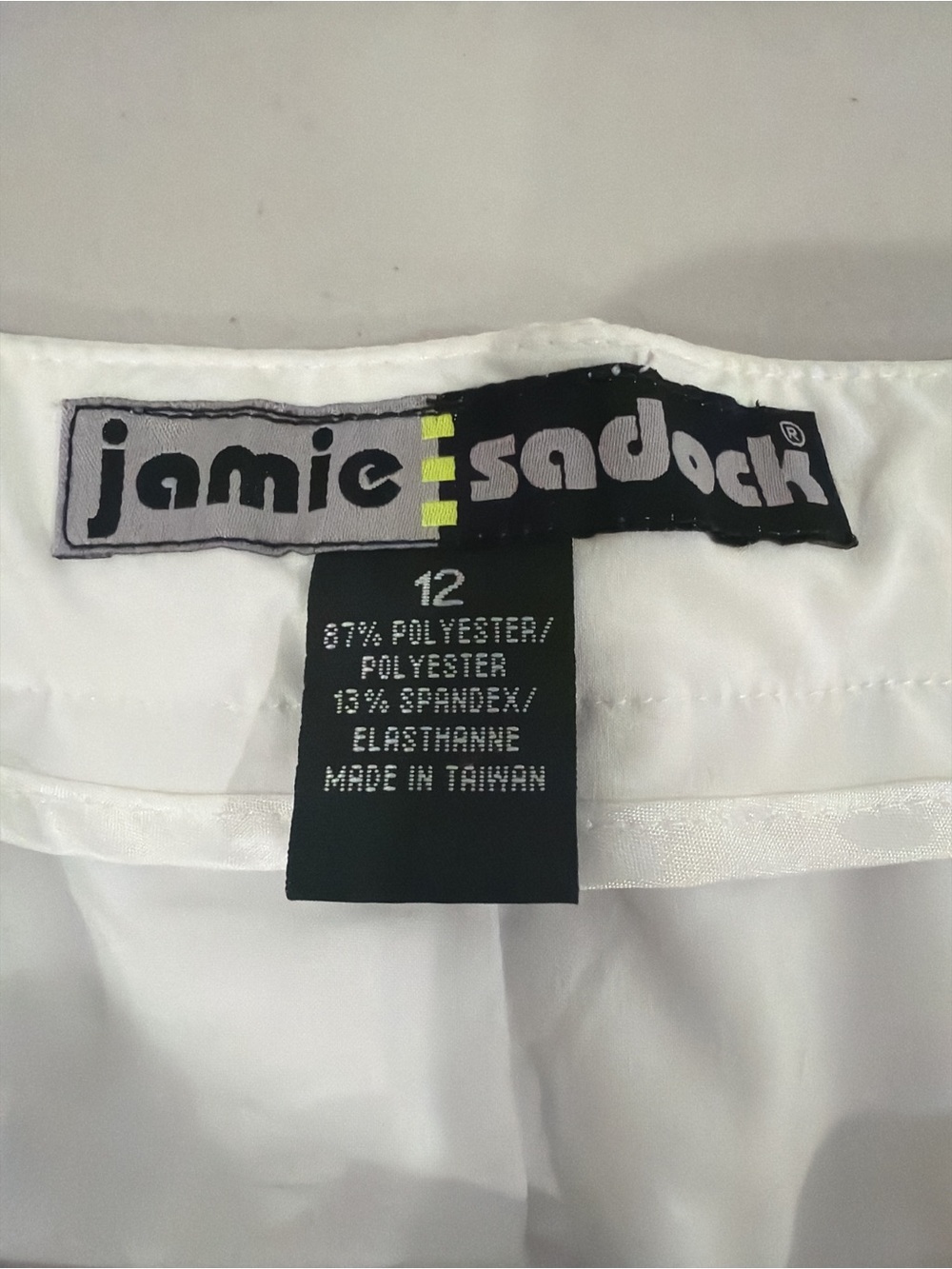Sporty luxe 🤍 Jamie Sadock White Golf Capris Stretch Zip Detail Size 12 - Picture 4 of 6